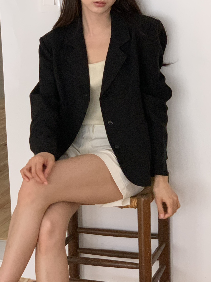 NOTICE韓國直郵㊣東大門實拍女裝新品休閑25春夏熱賣夾克亞麻NOTICE夾克
