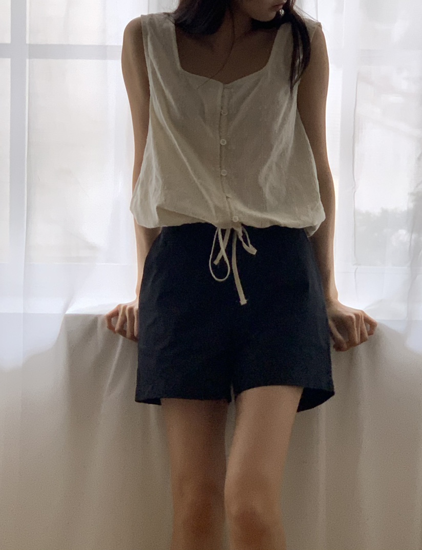 NOTICE韓國直郵㊣女裝新款休閑25春夏人氣吊帶背心刺繡棉質NOTICE吊帶/背心
