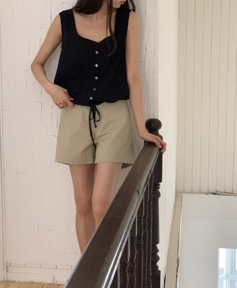 NOTICE韓國直郵㊣女裝新款休閑25春夏人氣吊帶背心刺繡棉質NOTICE吊帶/背心