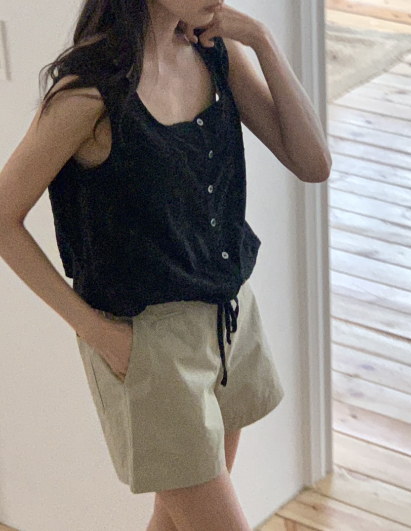 NOTICE韓國直郵㊣女裝新款休閑25春夏人氣吊帶背心刺繡棉質NOTICE吊帶/背心