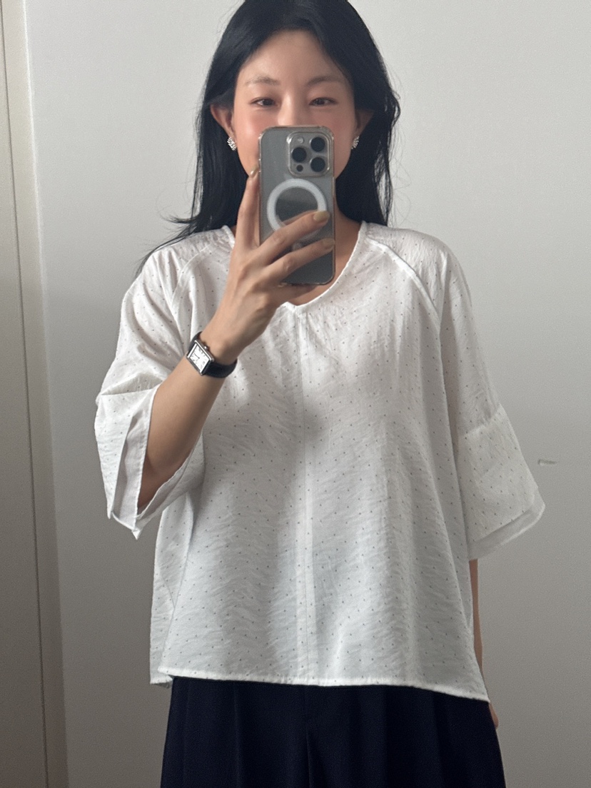 MILUI直郵韓國代購㊣女裝新品休閑時尚25春夏推薦襯衫蕾絲衫MILUI襯衫/蕾絲衫