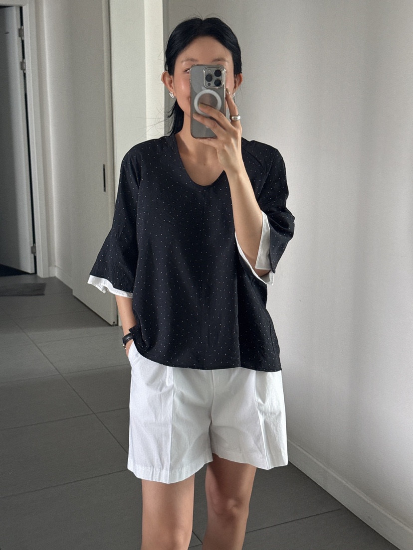 MILUI直郵韓國代購㊣女裝新品休閑時尚25春夏推薦襯衫蕾絲衫MILUI襯衫/蕾絲衫