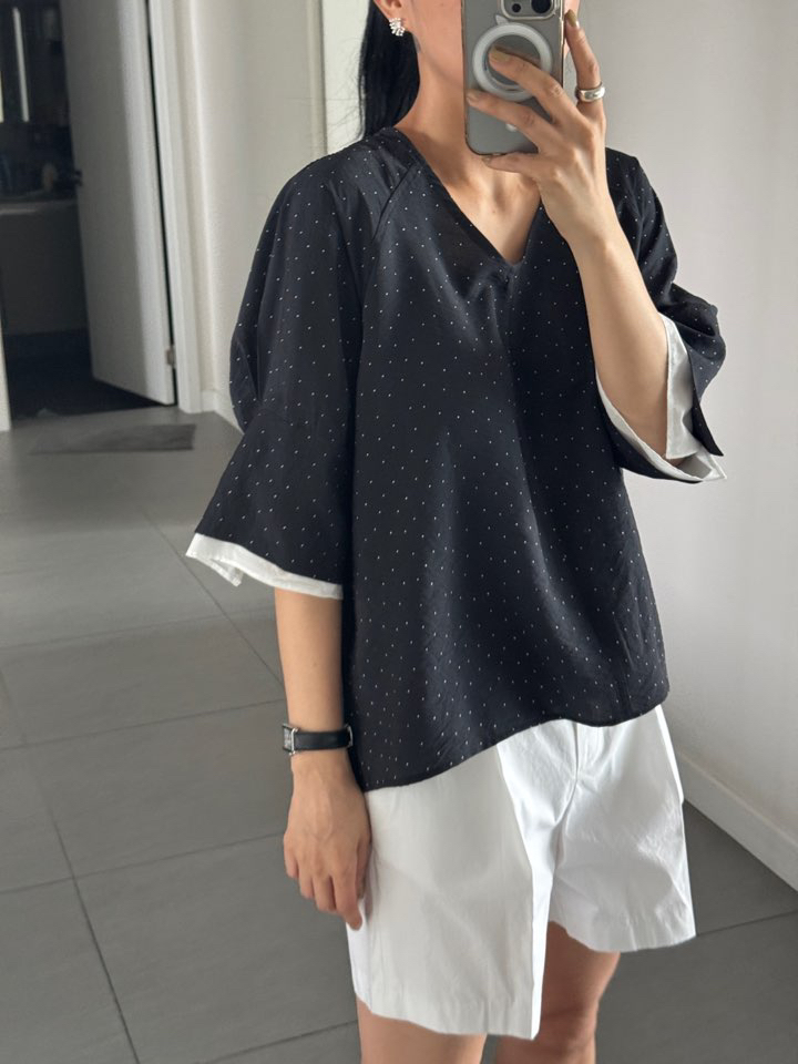 MILUI直郵韓國代購㊣女裝新品休閑時尚25春夏推薦襯衫蕾絲衫MILUI襯衫/蕾絲衫圖色2