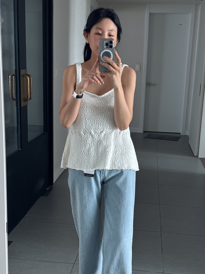 MILUI韓國㊣直郵東大門代購女裝新品25春夏時尚休閑吊帶背心MILUI吊帶/背心