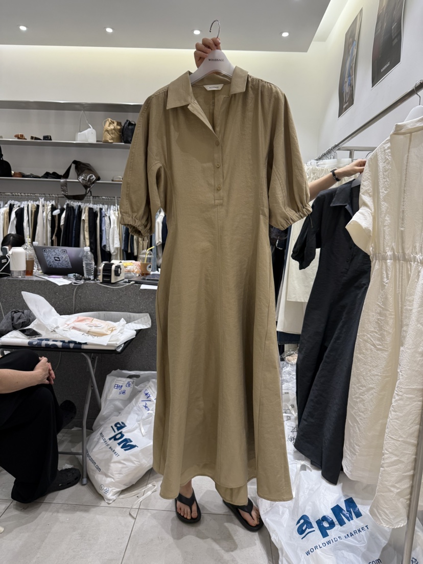 WOOD SAGE韓國直郵㊣東大門實拍女裝新品人氣時尚25春夏連衣裙WOOD SAGE連衣裙圖色2