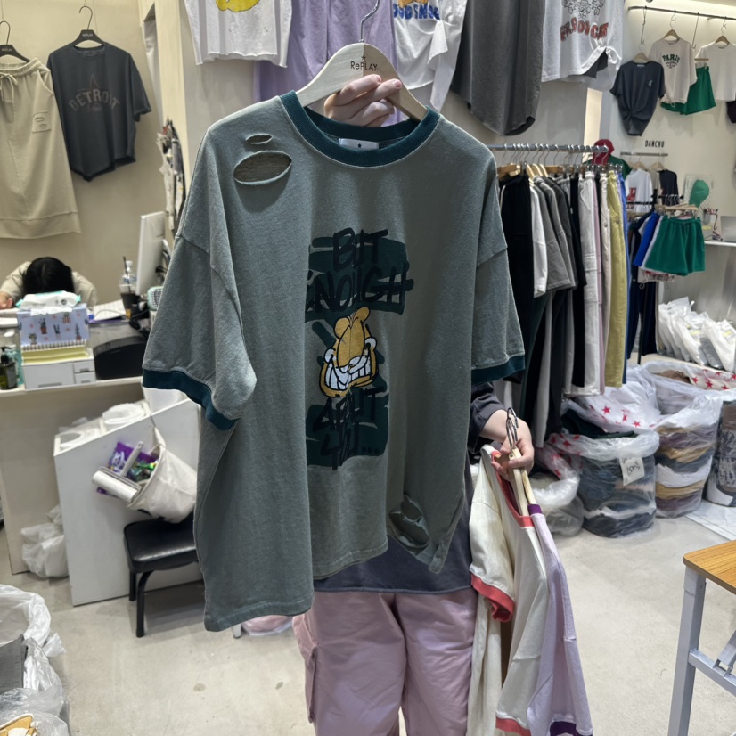 REPLAY韓國直郵㊣東大門實拍女裝新品25春夏推薦熱賣人氣T恤REPLAYT恤圖色3