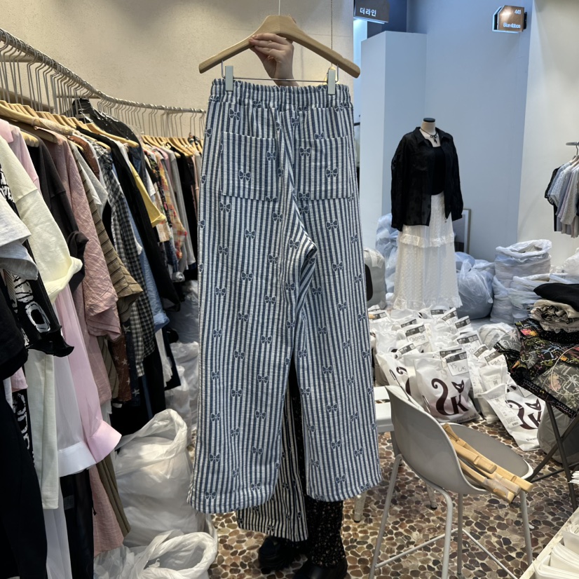 THE LINE-Q直郵韓國代購㊣女裝新品時尚休閑熱賣25春夏休閑褲THE LINE-q休閑褲