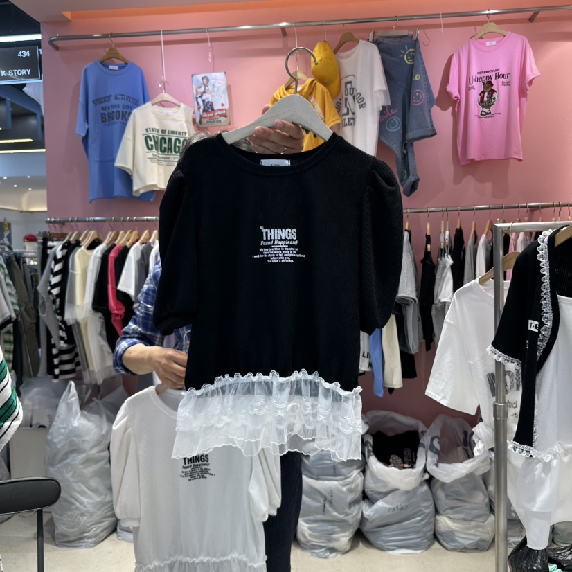 K STORY韓國直郵㊣東大門實拍女裝新品25春夏休閑推薦人氣T恤K STORYT恤圖色2