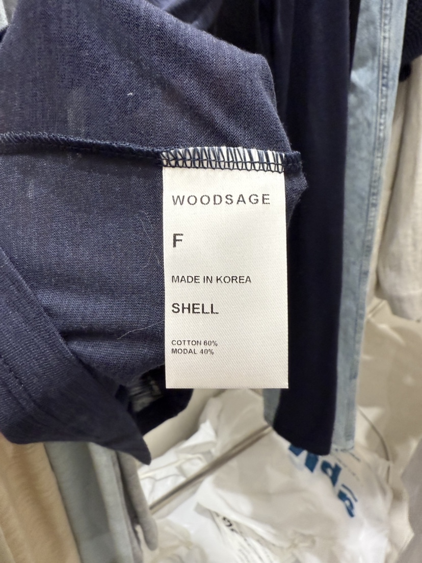 WOOD SAGE韓國㊣直郵東大門代購女裝新品人氣時尚25春夏長袖T恤WOOD SAGE長袖T恤