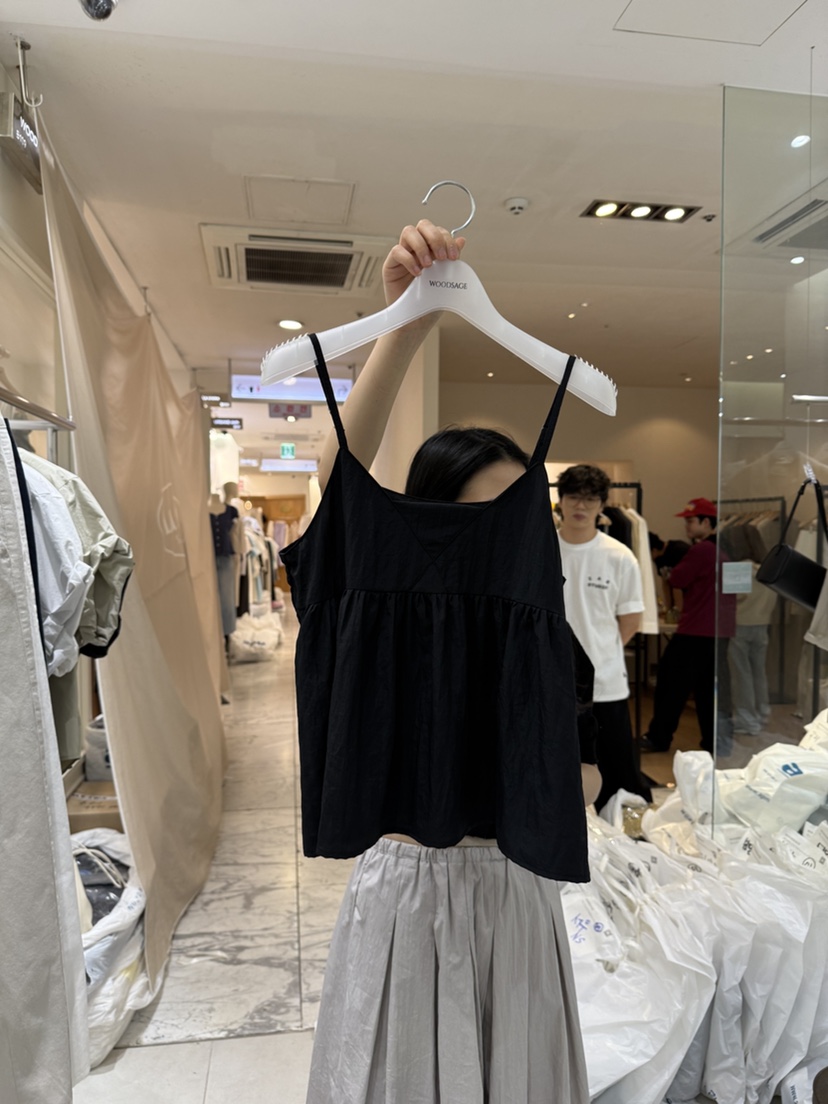 WOOD SAGE直郵韓國代購㊣女裝新款熱賣休閑推薦25春夏吊帶背心WOOD SAGE吊帶/背心圖色2
