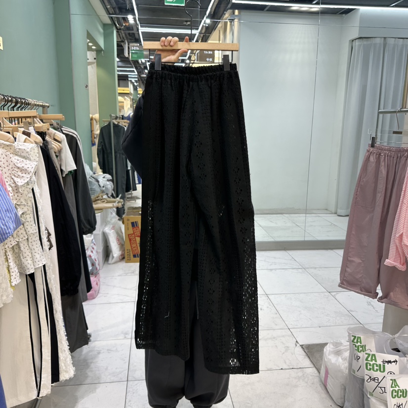 ROMANTIC NEWYORK韓國㊣直郵東大門代購女裝新款休閑休閑褲蕾絲ROMANTIC NEWYORK休閑褲