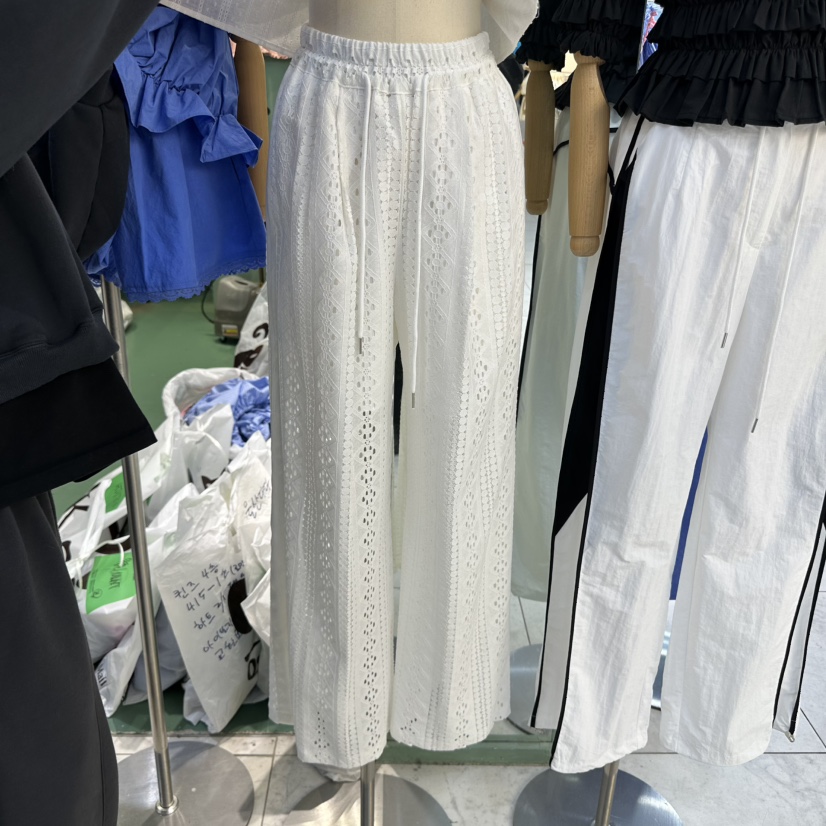 ROMANTIC NEWYORK韓國㊣直郵東大門代購女裝新款休閑休閑褲蕾絲ROMANTIC NEWYORK休閑褲圖色1