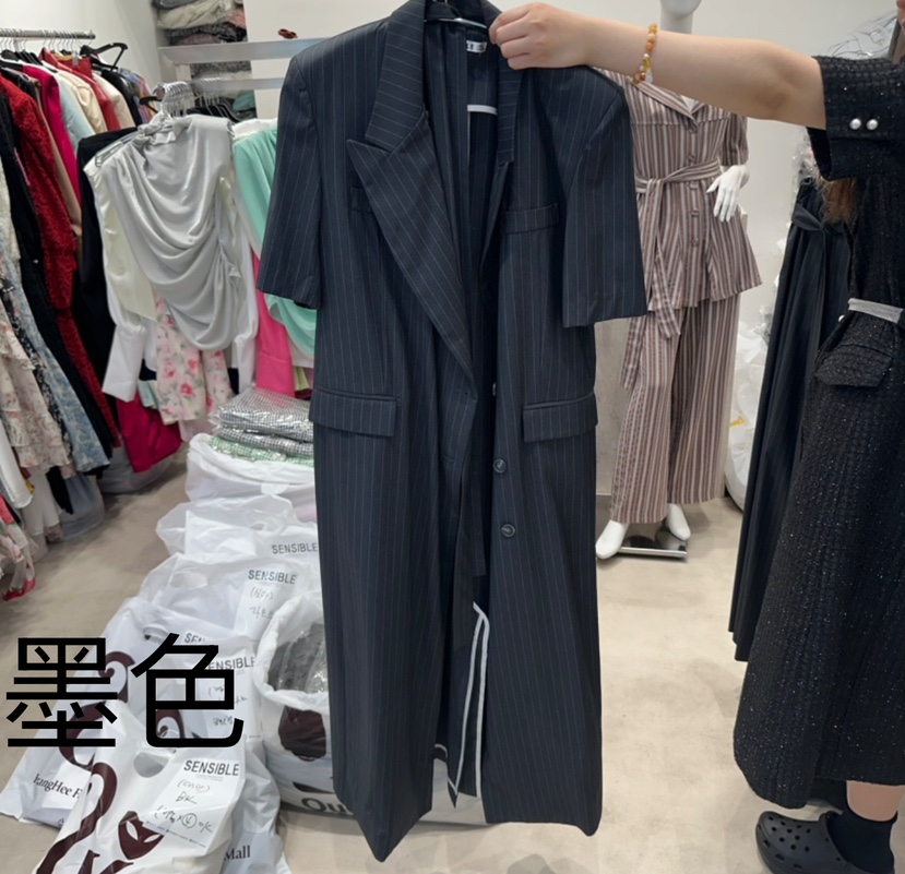 SENSIBLE-S直郵韓國代購㊣女裝新品熱賣推薦長款風衣含腰帶SENSIBLE長款風衣圖色2