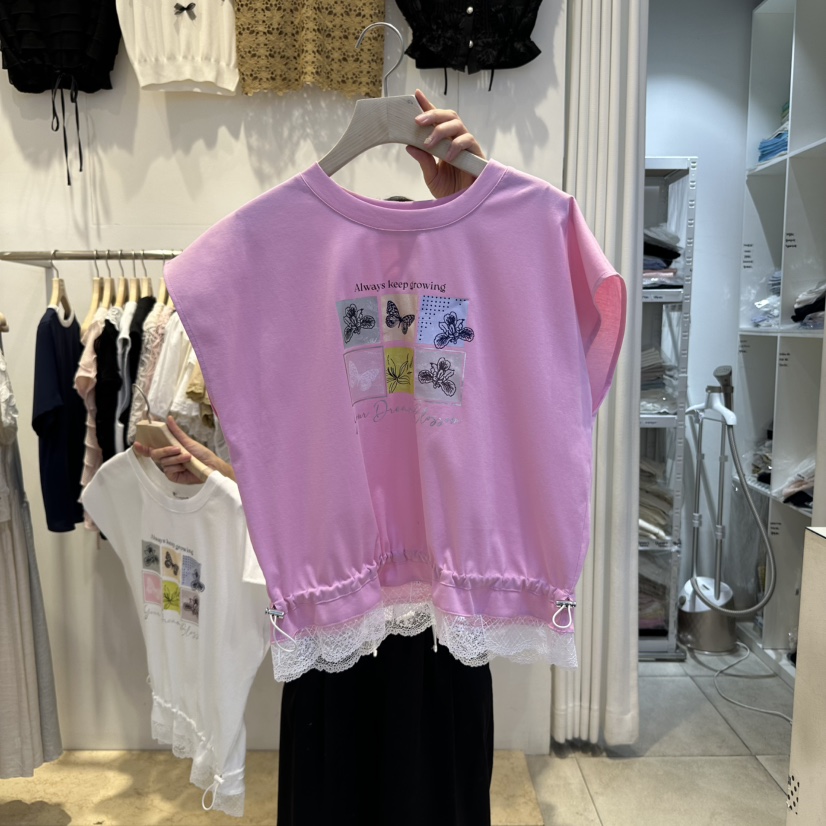 LADYBUG+ADORABLE直郵韓國代購㊣女裝新品休閑時尚熱賣T恤LADYBUG/AdorableT恤圖色3