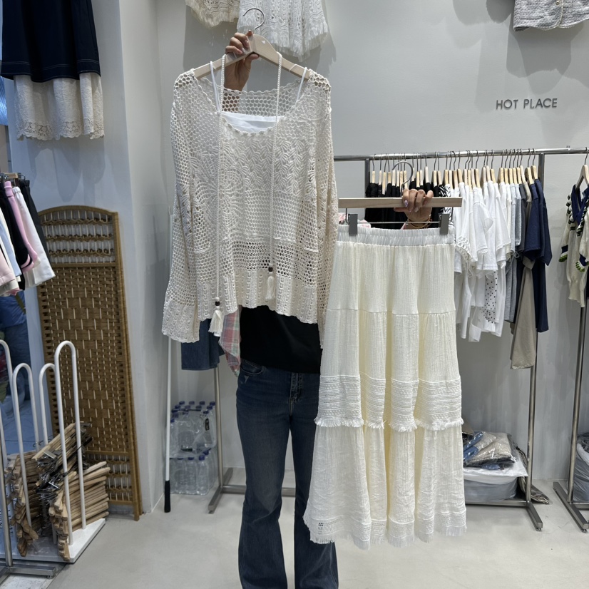 HOT PLACE直郵韓國代購㊣女裝新品推薦套裝含腰繩兩件套套裝HOT PLACE/DREAM GIRIS套裝圖色1