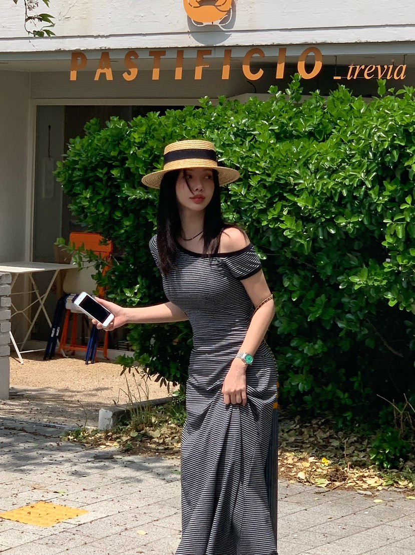 REVE CITE-L東大門直郵女裝新款25春夏真品休閑推薦連衣裙REVE CITE連衣裙