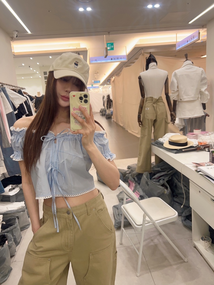 BANI BLUSH東大門直郵女士新款熱賣推薦職業25春夏襯衫蕾絲衫BANI BLUSH襯衫/蕾絲衫