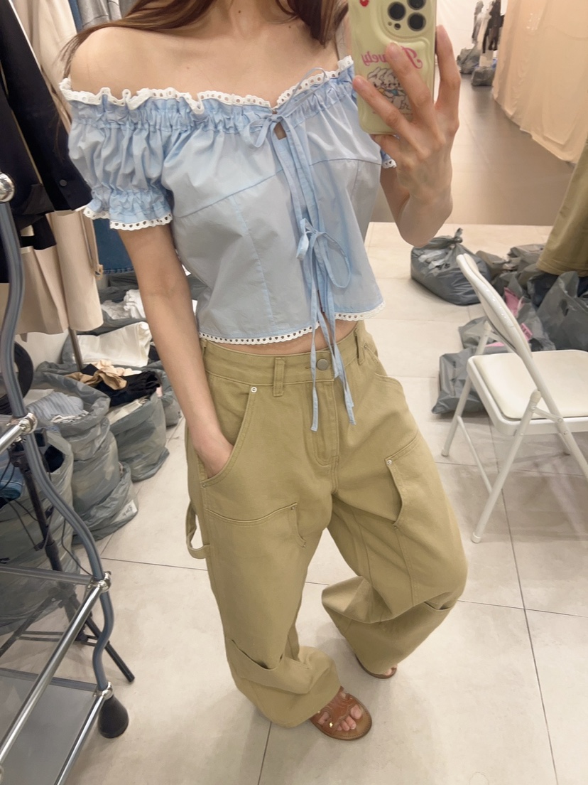 BANI BLUSH東大門直郵女士新款熱賣推薦職業25春夏襯衫蕾絲衫BANI BLUSH襯衫/蕾絲衫