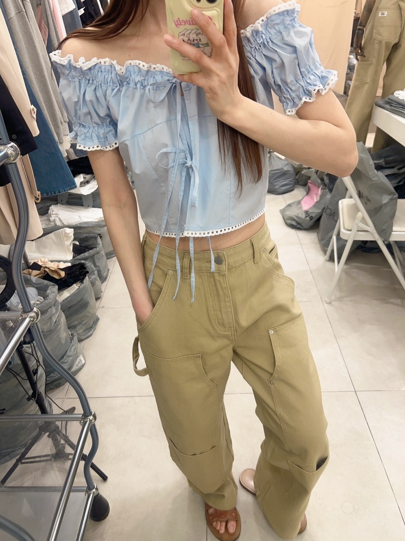 BANI BLUSH東大門直郵女士新款熱賣推薦職業25春夏襯衫蕾絲衫BANI BLUSH襯衫/蕾絲衫