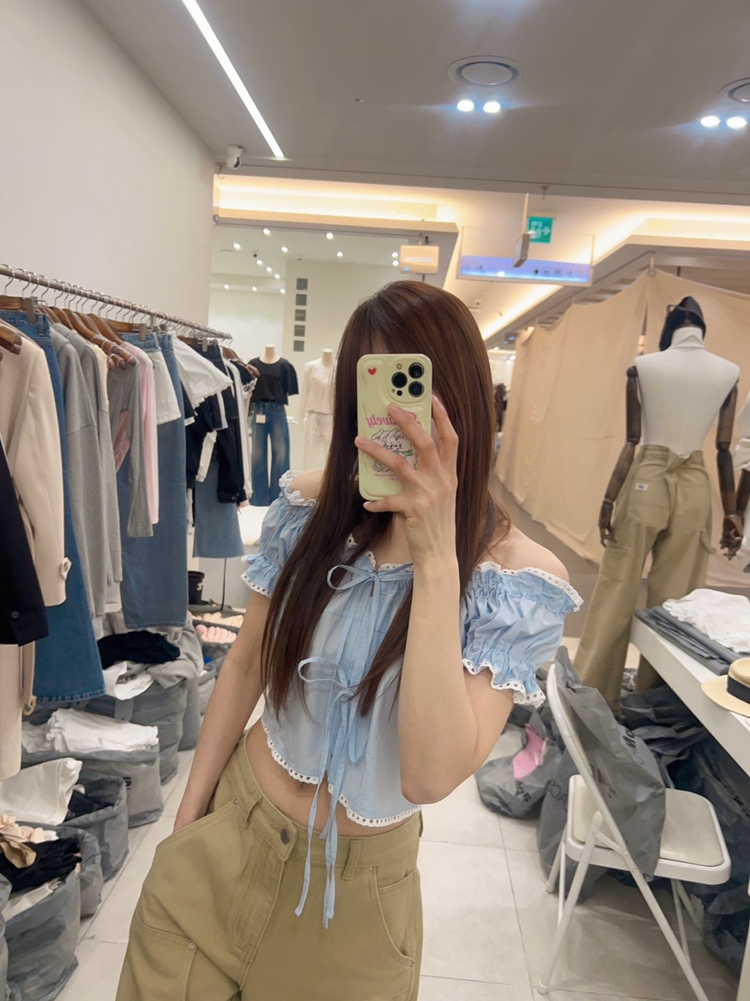 BANI BLUSH東大門直郵女士新款熱賣推薦職業25春夏襯衫蕾絲衫BANI BLUSH襯衫/蕾絲衫