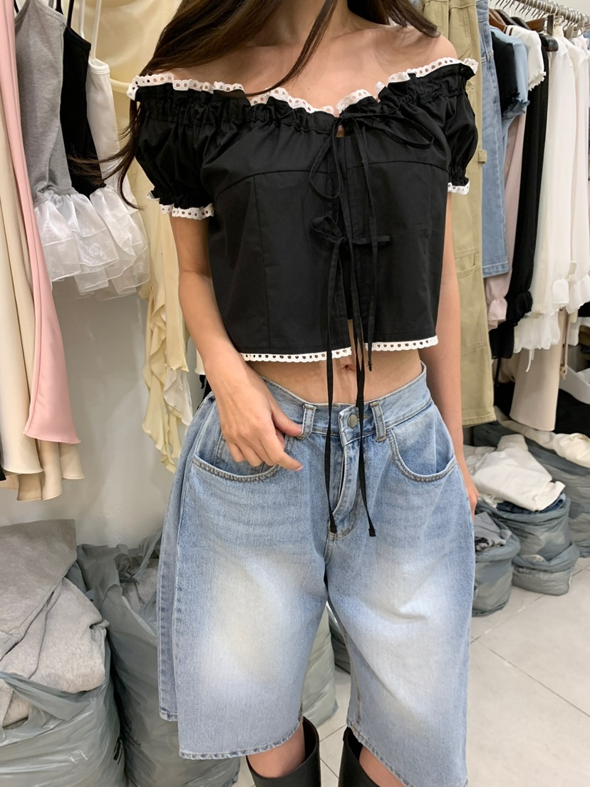 BANI BLUSH東大門直郵女士新款熱賣推薦職業25春夏襯衫蕾絲衫BANI BLUSH襯衫/蕾絲衫