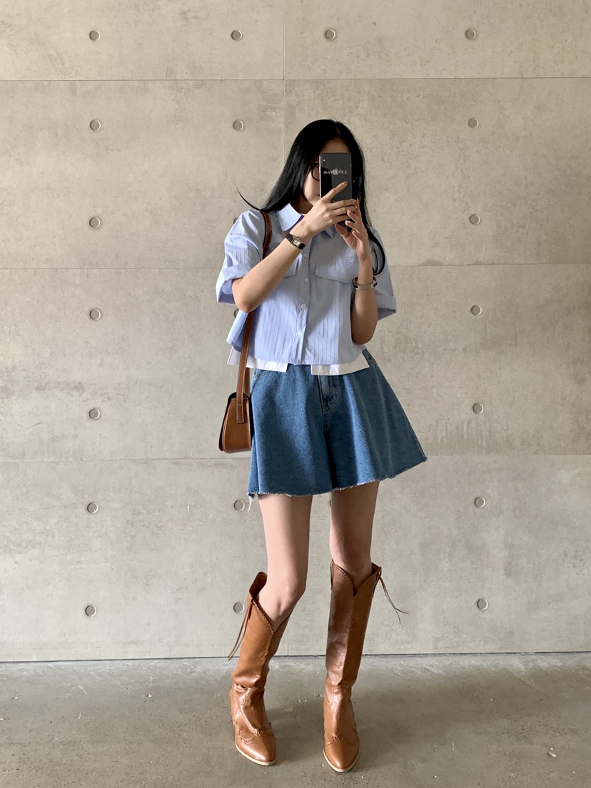 DAVICHI韓國直郵女裝新品25春夏推薦人氣休閑短褲含隨機腰帶DAVICHI短褲