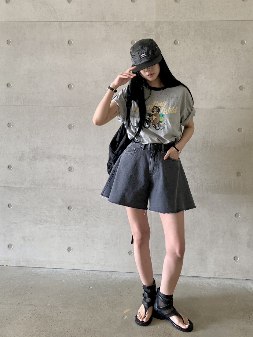 DAVICHI韓國直郵女裝新品25春夏推薦人氣休閑短褲含隨機腰帶DAVICHI短褲