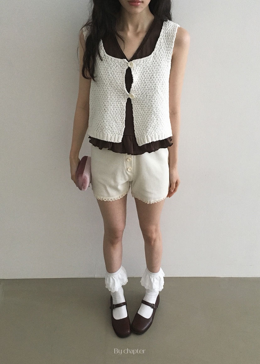 BY CHAPTER韓國代購女裝新品25春夏職業人氣時尚真品熱賣短褲Chapter短褲