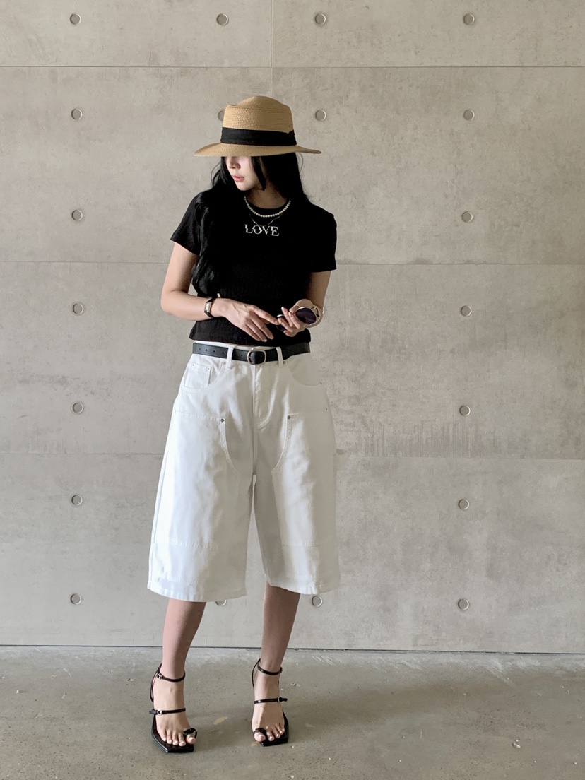 DAVICHI韓國代購女裝新款真品熱賣推薦休閑時尚短褲含隨機腰帶DAVICHI短褲