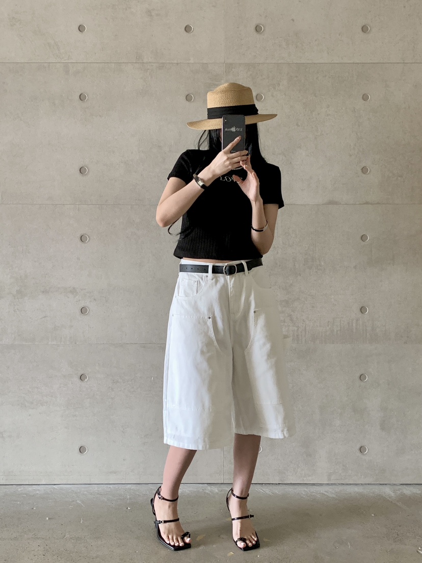 DAVICHI韓國代購女裝新款真品熱賣推薦休閑時尚短褲含隨機腰帶DAVICHI短褲