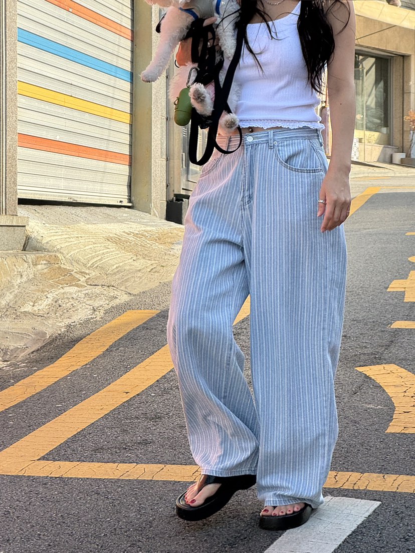 SUNDER MARKET東大門代購女士新品時尚真品熱賣休閑牛仔褲SUNDER MARKET牛仔褲