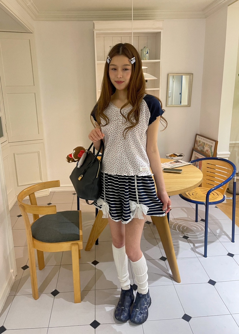 BOUTIQUE-L韓國直郵女裝新品人氣時尚休閑真品職業25春夏T恤BOUTIQUE-LT恤
