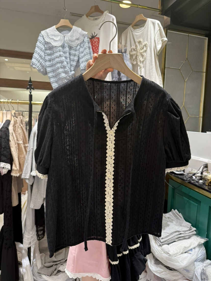 BE&BE韓國直郵女士新款職業時尚人氣真品休閑襯衫蕾絲衫BE&be襯衫/蕾絲衫