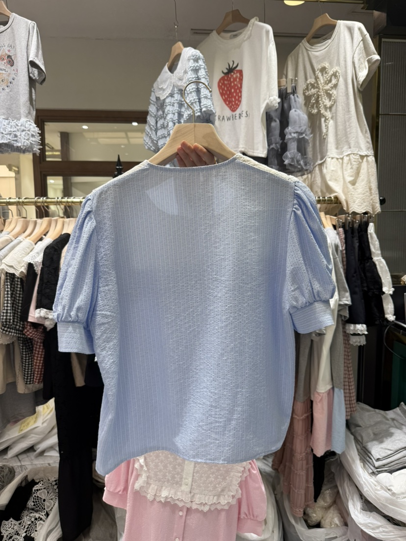 BE&BE東大門直郵女裝新品真品時尚25春夏休閑襯衫蕾絲衫BE&be襯衫/蕾絲衫