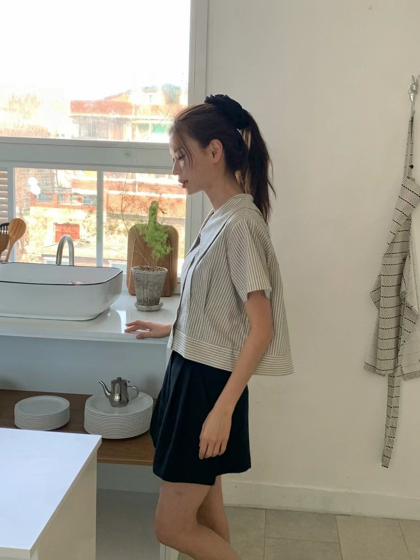 ANOU韓國直郵女裝新款25春夏人氣休閑職業推薦真品襯衫蕾絲衫ANOU襯衫/蕾絲衫