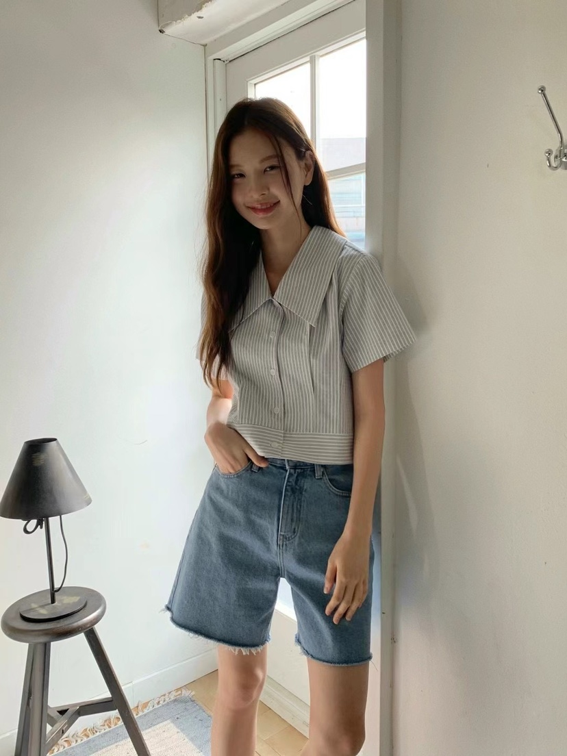 ANOU韓國直郵女裝新款25春夏人氣休閑職業推薦真品襯衫蕾絲衫ANOU襯衫/蕾絲衫