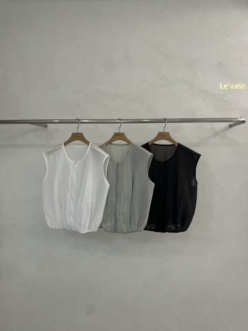 LE VASE東大門實拍女裝新品25春夏推薦熱賣真品人氣休閑馬甲LE VASE馬甲