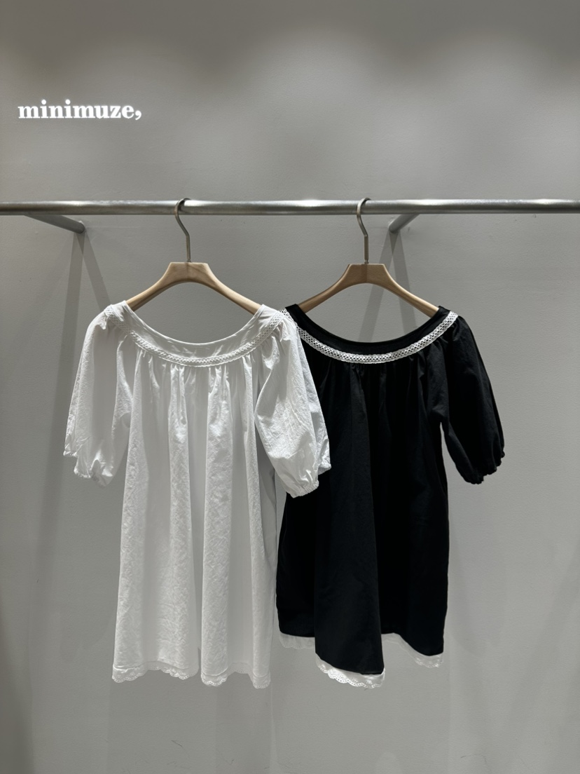 MINIMUZE韓國直郵女士新品休閑25春夏人氣時尚職業襯衫蕾絲衫MINIMUZE襯衫/蕾絲衫