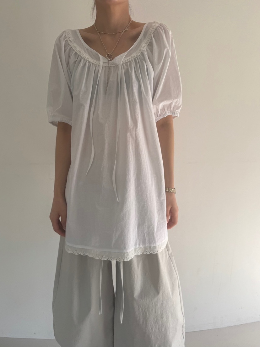 MINIMUZE韓國直郵女士新品休閑25春夏人氣時尚職業襯衫蕾絲衫MINIMUZE襯衫/蕾絲衫