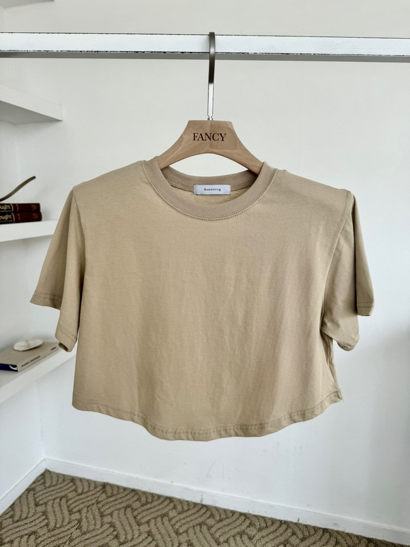FANCY韓國代購女士新品職業時尚熱賣人氣25春夏真品休閑T恤FANCY/SomethingT恤圖色2