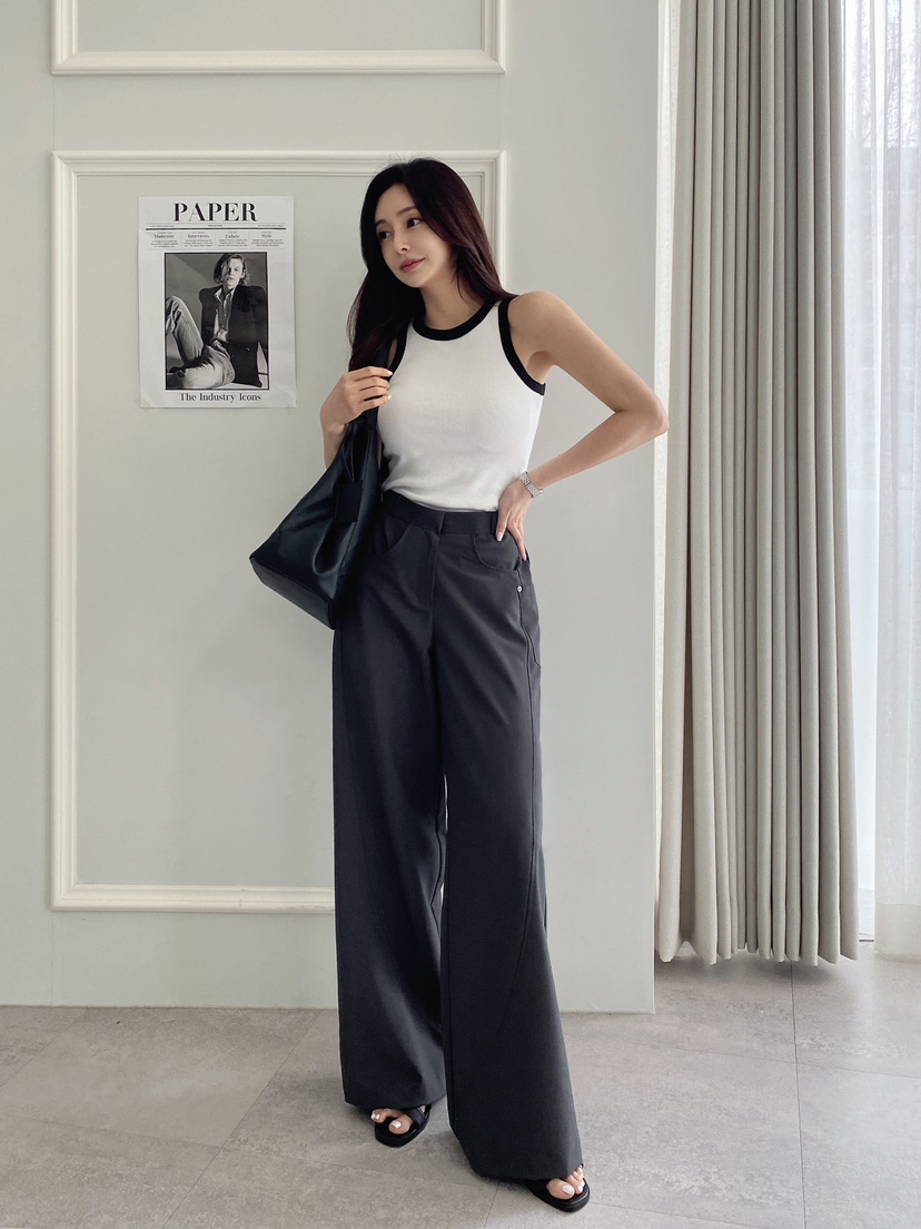 CLOTH東大門直郵女裝新款真品休閑推薦人氣職業時尚休閑褲口袋CLOTH休閑褲
