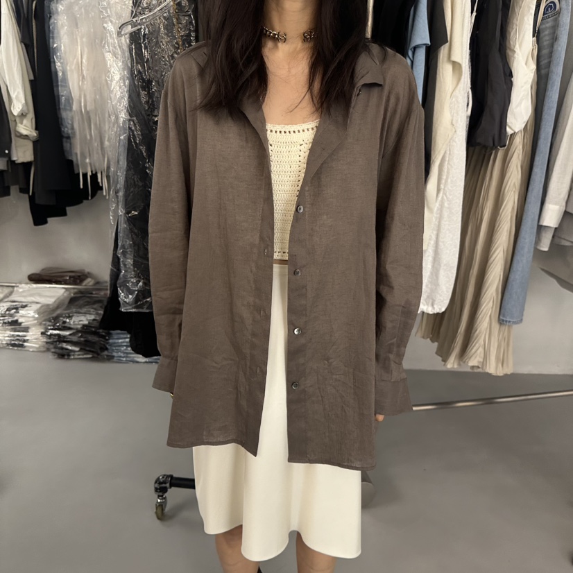 DOUBLE STANDARD/LE SMOKING/MAISONSTAFF東大門直郵女士新款熱賣襯衫蕾絲衫亞麻布MAISONSTAFF襯衫/蕾絲衫圖色3