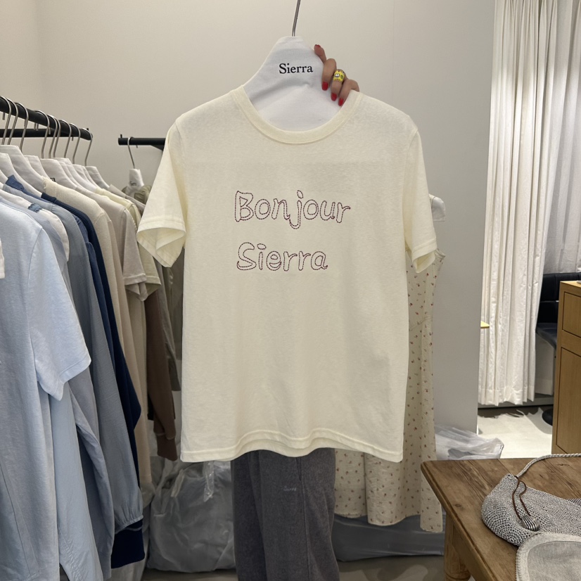 SIERRA東大門直郵女裝新品時尚休閑人氣25春夏職業熱賣真品T恤SIERRAT恤圖色2