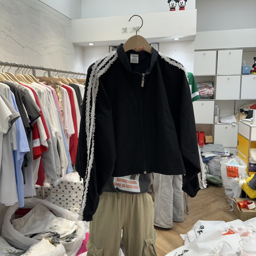 DE LINE韓國代購女裝新品熱賣時尚25春夏休閑人氣夾克小飛象DE LINE夾克圖色2