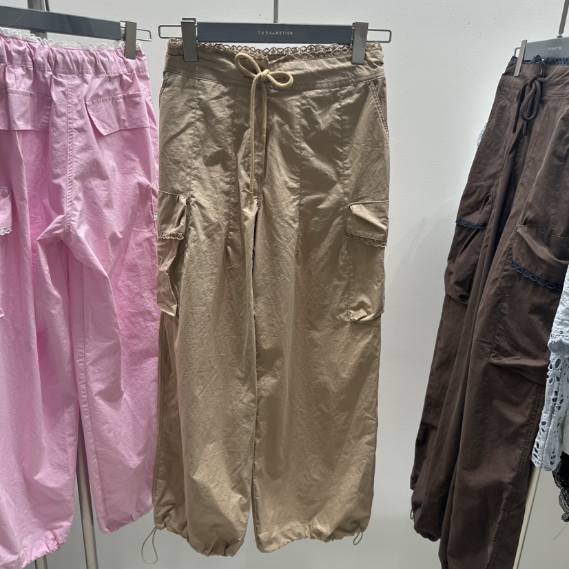 TARABY MOTION東大門代購女士新款時尚25春夏休閑褲口袋蕾絲TARABY MOTION休閑褲圖色2