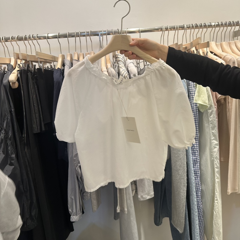 VEGETABLE韓國代購女士新品休閑25春夏推薦人氣熱賣襯衫蕾絲衫VEGETABLE襯衫/蕾絲衫