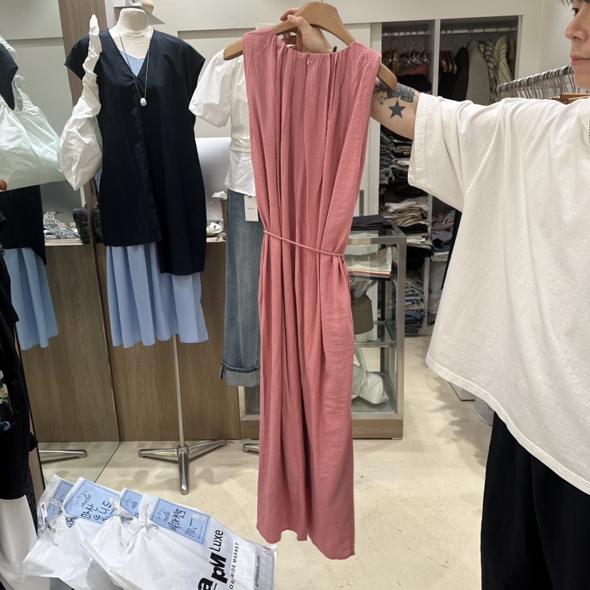 MELO東大門直郵女裝新款人氣推薦真品25春夏熱賣連衣裙含腰繩MELO連衣裙