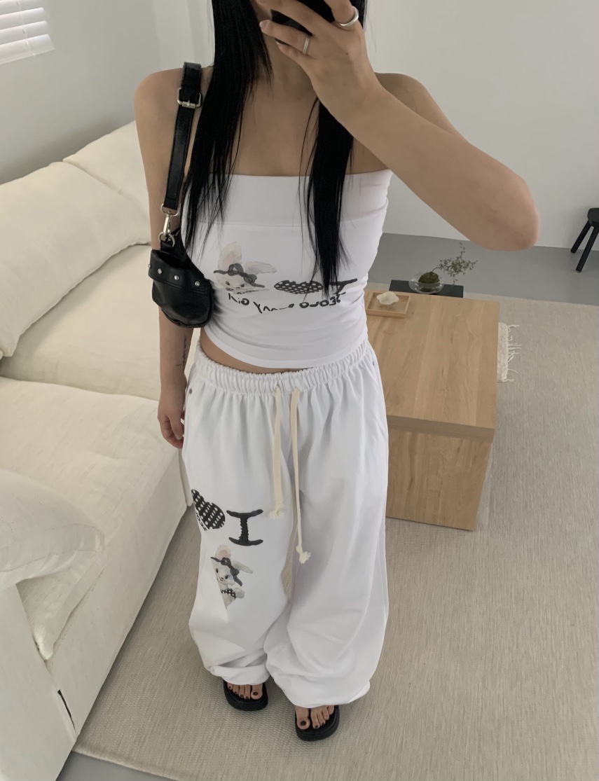 SEOLO韓國直郵㊣東大門實拍女裝新品熱賣時尚人氣吊帶背心兔子Seolo seoul吊帶/背心