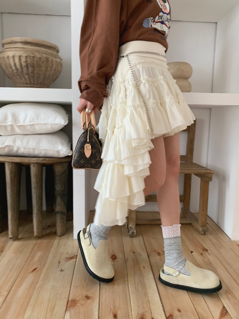 JKICHI韓國㊣直郵東大門代購女裝新品時尚人氣休閑短裙腰帶JKICHI短裙