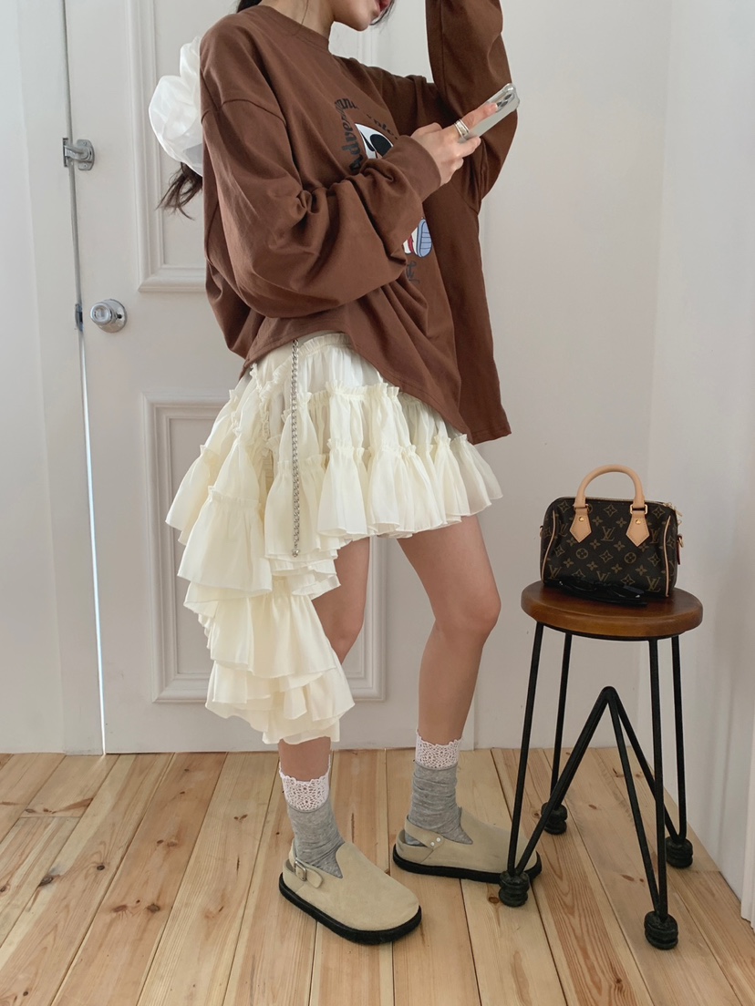 JKICHI韓國㊣直郵東大門代購女裝新品時尚人氣休閑短裙腰帶JKICHI短裙